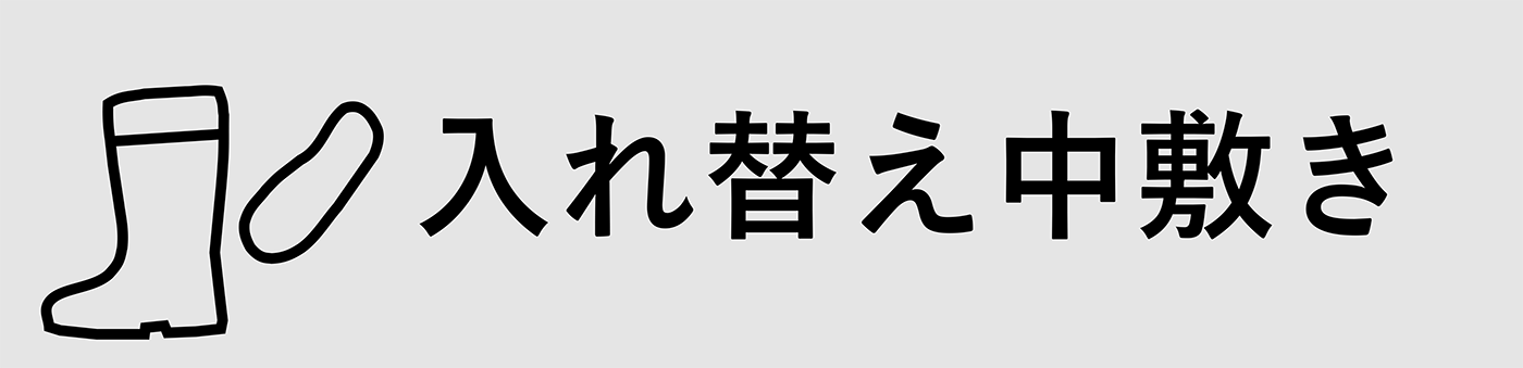 入れ替え中敷